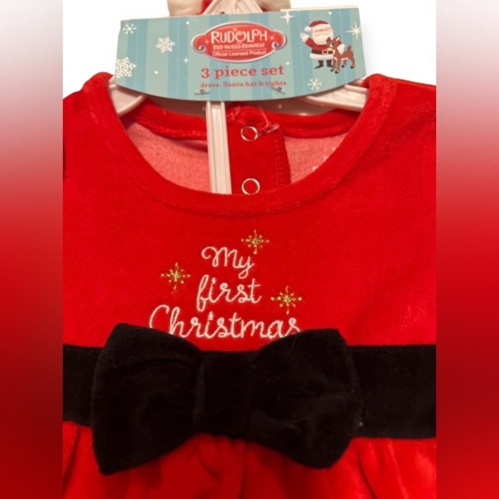 NWT Rudolf the Red Nose Reindeer Christmas Dress- Size 18mts - Picture 2 of 8